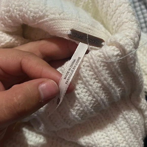 Free People Cocoa Oversized Slouchy Cowl Turtleneck Sweater Tunic Dress size xs - Picture 5 of 5